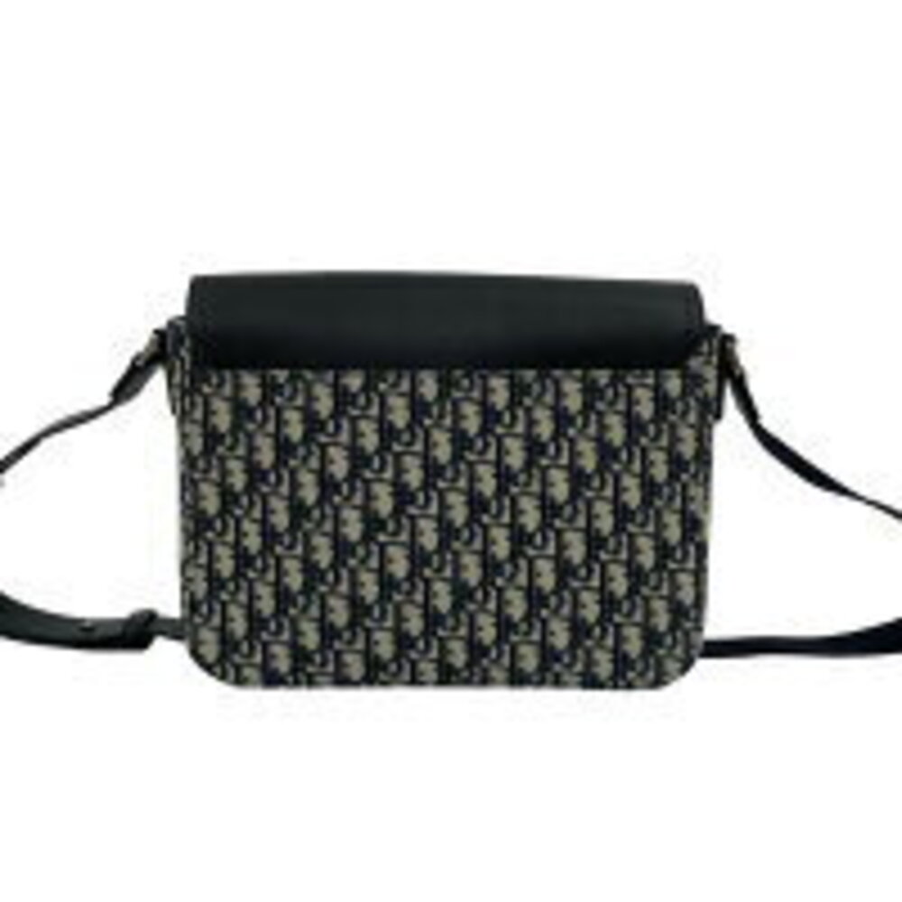 Christian Dior Saddle Messenger Bag Oblique Canvas Leather Black - Picture 3 of 8